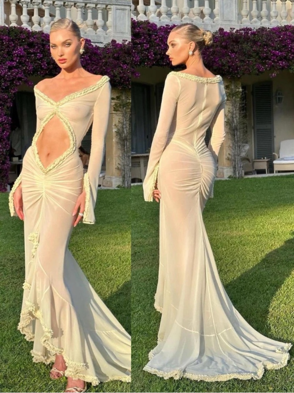 Helsa Hilma Gown Creme Beige NEW with tags Atelier Collection ASO Kendall Jenner